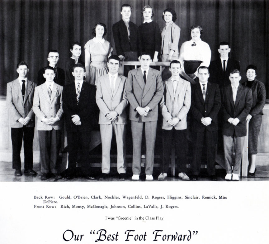 Dave Rich in the senior class play.