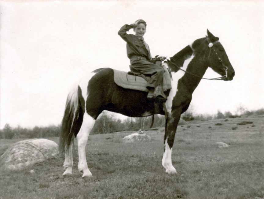Dave on our pinto Lucky