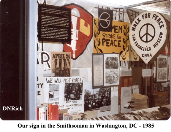 Our lead sign in the Smithsonian, Washington, DC in 1985.