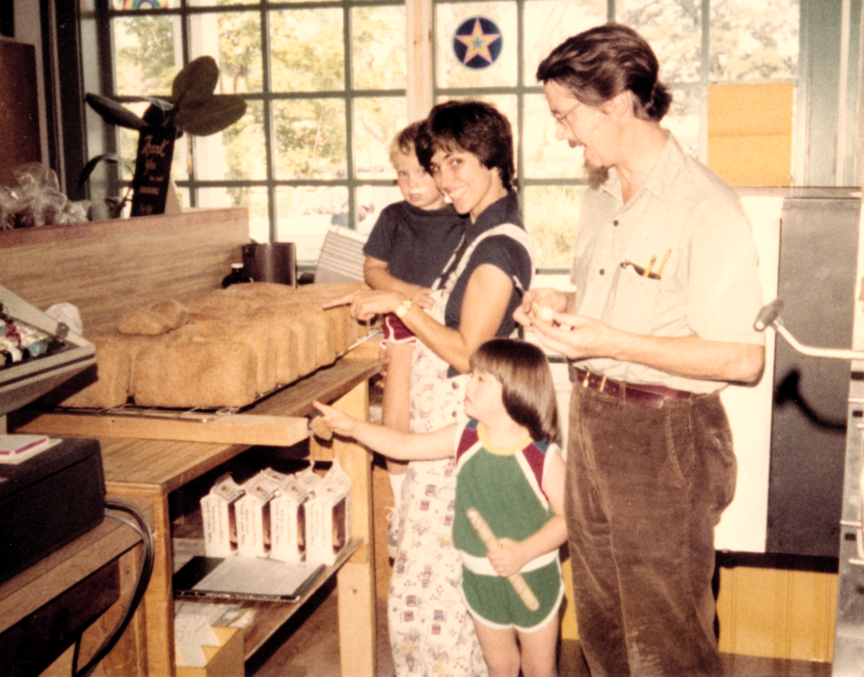 Ben, Merrill, Becky & Dave with fresh baked bread.