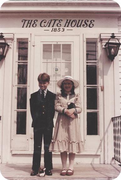 Becky & Ben Easter, 1985 at the Cate House