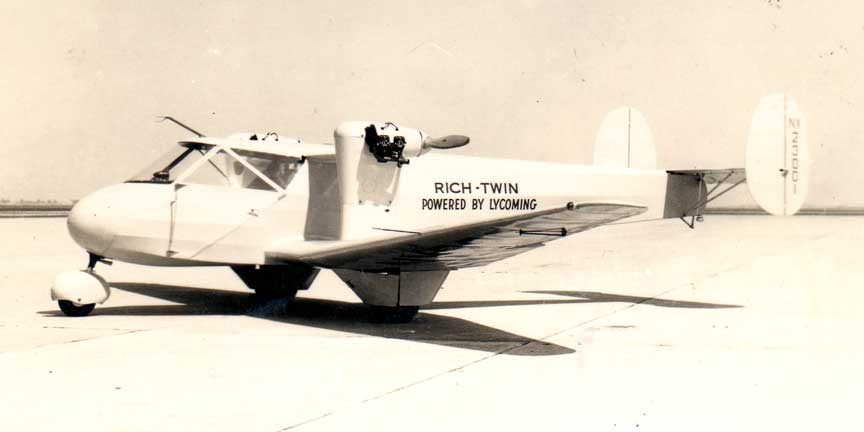 Rich Twin - the airplane dad built.